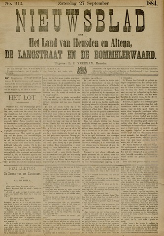 Nieuwsblad het land van Heusden en Altena de Langstraat en de Bommelerwaard 1884-09-27