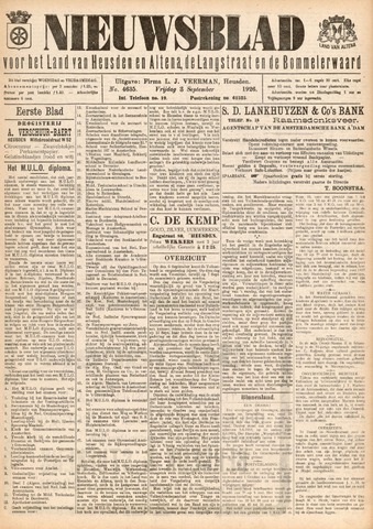 Nieuwsblad het land van Heusden en Altena de Langstraat en de Bommelerwaard 1926-09-03