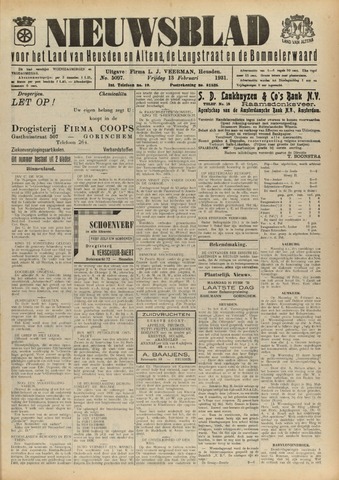 Nieuwsblad het land van Heusden en Altena de Langstraat en de Bommelerwaard 1931-02-13