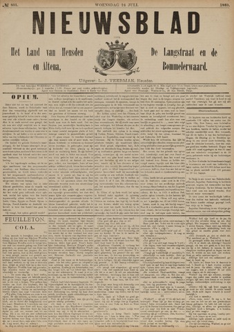 Nieuwsblad het land van Heusden en Altena de Langstraat en de Bommelerwaard 1889-07-24