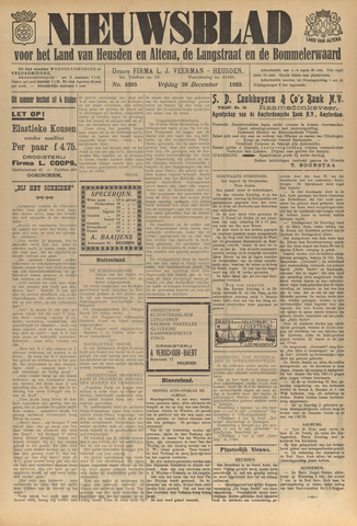 Nieuwsblad het land van Heusden en Altena de Langstraat en de Bommelerwaard 1933-12-29