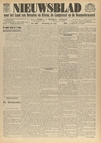 Nieuwsblad het land van Heusden en Altena de Langstraat en de Bommelerwaard 1935-08-21