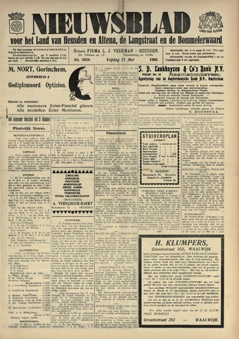 Nieuwsblad het land van Heusden en Altena de Langstraat en de Bommelerwaard 1935-05-17