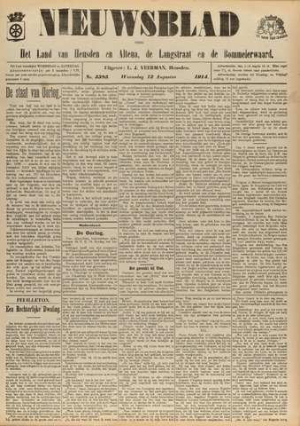 Nieuwsblad het land van Heusden en Altena de Langstraat en de Bommelerwaard 1914-08-12