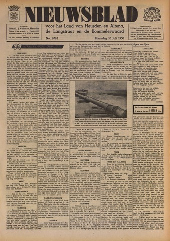 Nieuwsblad het land van Heusden en Altena de Langstraat en de Bommelerwaard 1950-07-10
