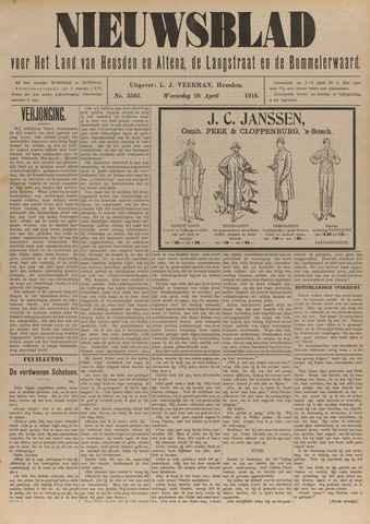 Nieuwsblad het land van Heusden en Altena de Langstraat en de Bommelerwaard 1916-04-26