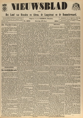 Nieuwsblad het land van Heusden en Altena de Langstraat en de Bommelerwaard 1914-06-27