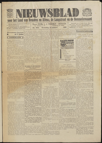Nieuwsblad het land van Heusden en Altena de Langstraat en de Bommelerwaard 1938-01-12