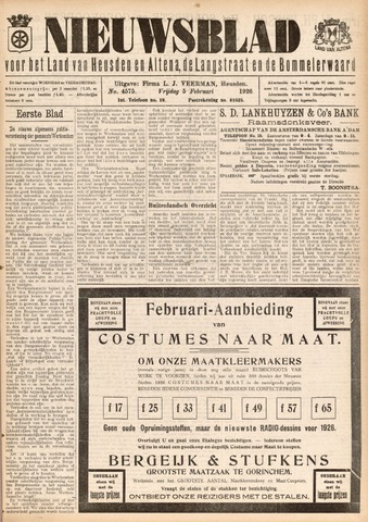 Nieuwsblad het land van Heusden en Altena de Langstraat en de Bommelerwaard 1926-02-05
