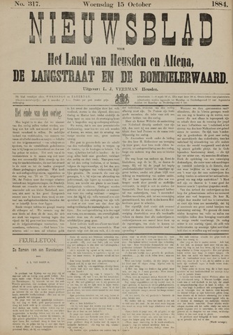 Nieuwsblad het land van Heusden en Altena de Langstraat en de Bommelerwaard 1884-10-15