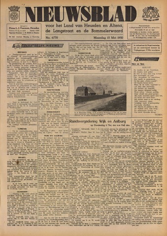 Nieuwsblad het land van Heusden en Altena de Langstraat en de Bommelerwaard 1950-05-15