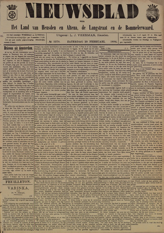 Nieuwsblad het land van Heusden en Altena de Langstraat en de Bommelerwaard 1894-02-10