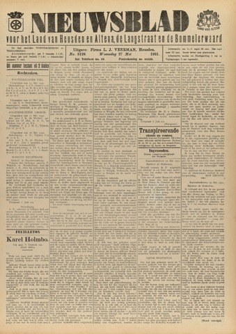 Nieuwsblad het land van Heusden en Altena de Langstraat en de Bommelerwaard 1931-05-27