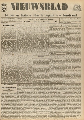 Nieuwsblad het land van Heusden en Altena de Langstraat en de Bommelerwaard 1914-02-04