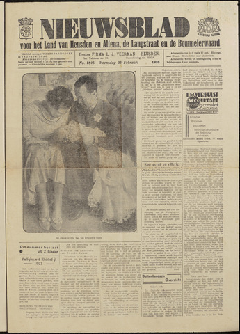 Nieuwsblad het land van Heusden en Altena de Langstraat en de Bommelerwaard 1938-02-23