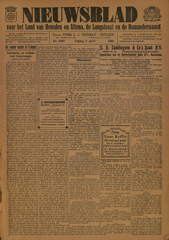 Nieuwsblad het land van Heusden en Altena de Langstraat en de Bommelerwaard 1933-04-07