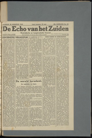 Echo van het Zuiden 1945-08-20