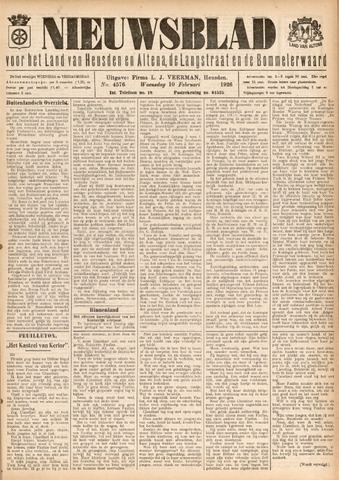 Nieuwsblad het land van Heusden en Altena de Langstraat en de Bommelerwaard 1926-02-10