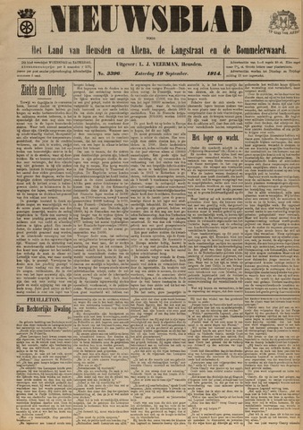 Nieuwsblad het land van Heusden en Altena de Langstraat en de Bommelerwaard 1914-09-19