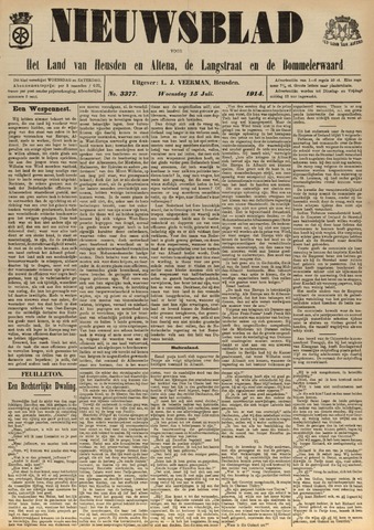 Nieuwsblad het land van Heusden en Altena de Langstraat en de Bommelerwaard 1914-07-15