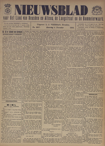 Nieuwsblad het land van Heusden en Altena de Langstraat en de Bommelerwaard 1916-11-04