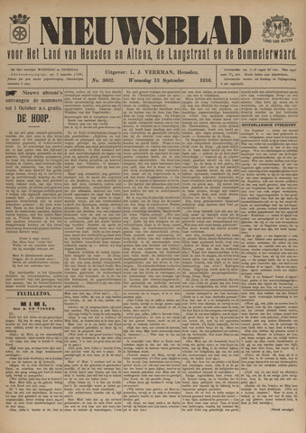 Nieuwsblad het land van Heusden en Altena de Langstraat en de Bommelerwaard 1916-09-13