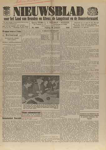 Nieuwsblad het land van Heusden en Altena de Langstraat en de Bommelerwaard 1942-01-23