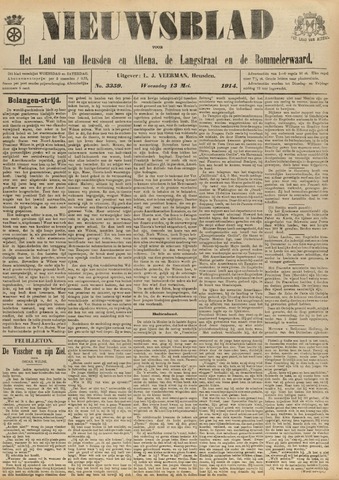 Nieuwsblad het land van Heusden en Altena de Langstraat en de Bommelerwaard 1914-05-13