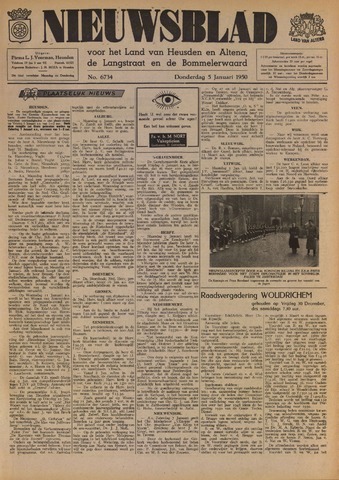 Nieuwsblad het land van Heusden en Altena de Langstraat en de Bommelerwaard 1950-01-05