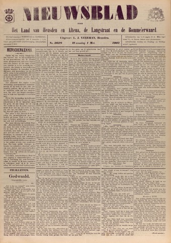 Nieuwsblad het land van Heusden en Altena de Langstraat en de Bommelerwaard 1907-05-01