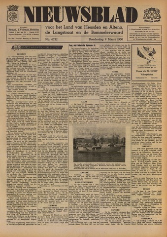 Nieuwsblad het land van Heusden en Altena de Langstraat en de Bommelerwaard 1950-03-09