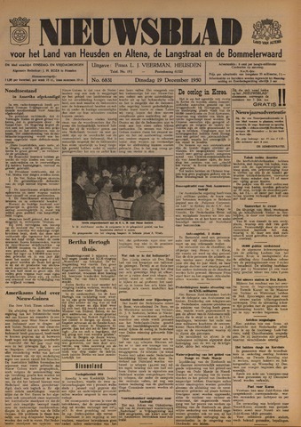 Nieuwsblad het land van Heusden en Altena de Langstraat en de Bommelerwaard 1950-12-19