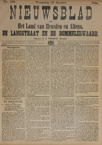 Nieuwsblad het land van Heusden en Altena de Langstraat en de Bommelerwaard 1886-01-27