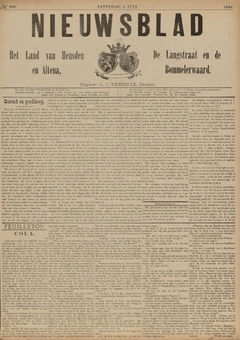 Nieuwsblad het land van Heusden en Altena de Langstraat en de Bommelerwaard 1889-07-06