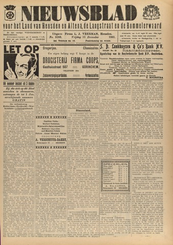 Nieuwsblad het land van Heusden en Altena de Langstraat en de Bommelerwaard 1931-12-11