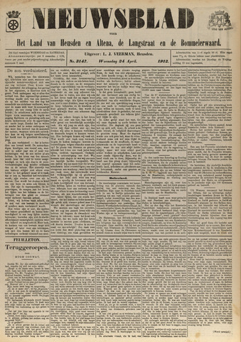 Nieuwsblad het land van Heusden en Altena de Langstraat en de Bommelerwaard 1912-04-24