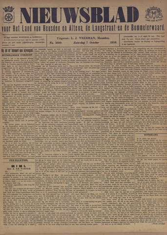 Nieuwsblad het land van Heusden en Altena de Langstraat en de Bommelerwaard 1916-10-07