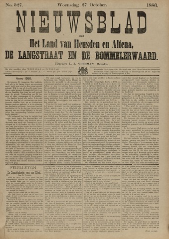 Nieuwsblad het land van Heusden en Altena de Langstraat en de Bommelerwaard 1886-10-27