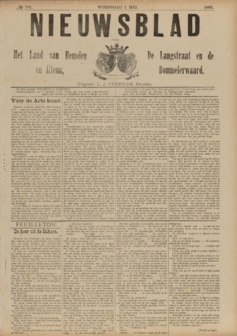 Nieuwsblad het land van Heusden en Altena de Langstraat en de Bommelerwaard 1889-05-01