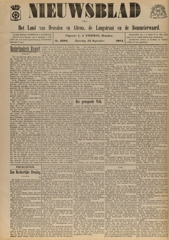 Nieuwsblad het land van Heusden en Altena de Langstraat en de Bommelerwaard 1914-09-12