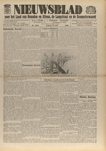 Nieuwsblad het land van Heusden en Altena de Langstraat en de Bommelerwaard 1942-07-10