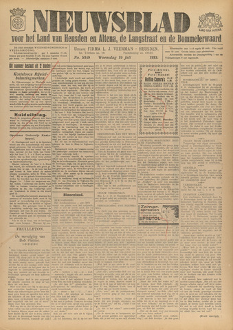 Nieuwsblad het land van Heusden en Altena de Langstraat en de Bommelerwaard 1933-07-19