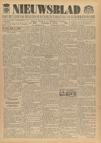 Nieuwsblad het land van Heusden en Altena de Langstraat en de Bommelerwaard 1931-10-21