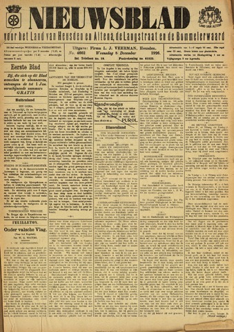 Nieuwsblad het land van Heusden en Altena de Langstraat en de Bommelerwaard 1926-12-08