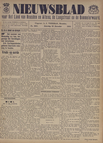 Nieuwsblad het land van Heusden en Altena de Langstraat en de Bommelerwaard 1916-12-23