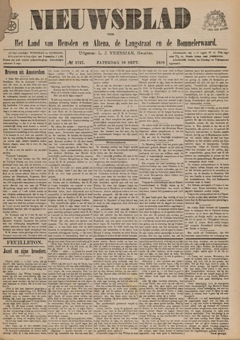 Nieuwsblad het land van Heusden en Altena de Langstraat en de Bommelerwaard 1898-09-10