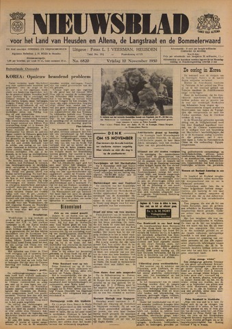 Nieuwsblad het land van Heusden en Altena de Langstraat en de Bommelerwaard 1950-11-10