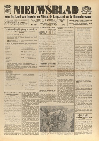 Nieuwsblad het land van Heusden en Altena de Langstraat en de Bommelerwaard 1942-05-13
