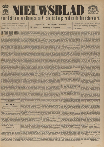 Nieuwsblad het land van Heusden en Altena de Langstraat en de Bommelerwaard 1916-08-02