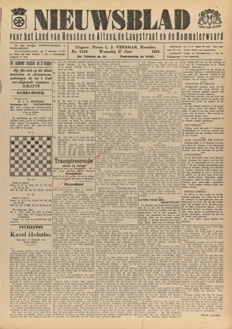 Nieuwsblad het land van Heusden en Altena de Langstraat en de Bommelerwaard 1931-06-17